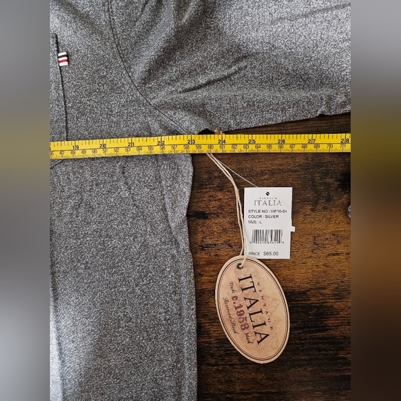 NEW Vintage Italia 1958 Grey Long Sleeve Crew Neck Sweater Large - Picture 10 of 11